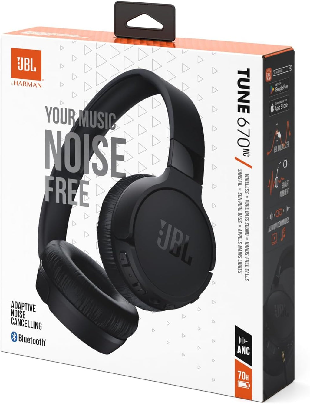 JBL Tune 670 NC Wireless On-Ear Bluetooth Headphones